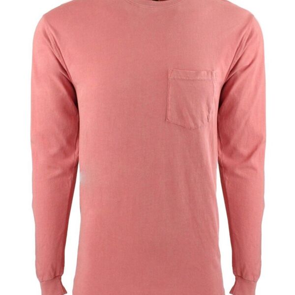 Unisex Inspired Dye Long Sleeve Pocket T-Shirt Thumbnail