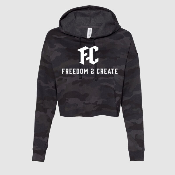 F2C "Full Logo" Ladies Cropped Hoodie Thumbnail